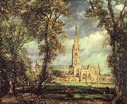 John Constable Sailsbury Cathedral From the Bishop-s Garden oil painting